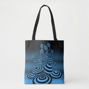 Mala média Tote Magic Mushroom design óptico.