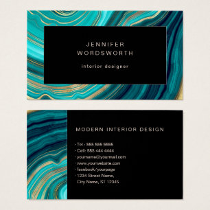 Malachite de Agato Preto Verde Geode Aquarela