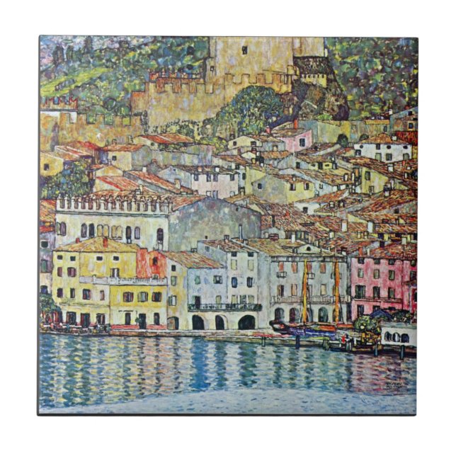 Malcena no Gardasee por Gustavo Klimt (Frente)