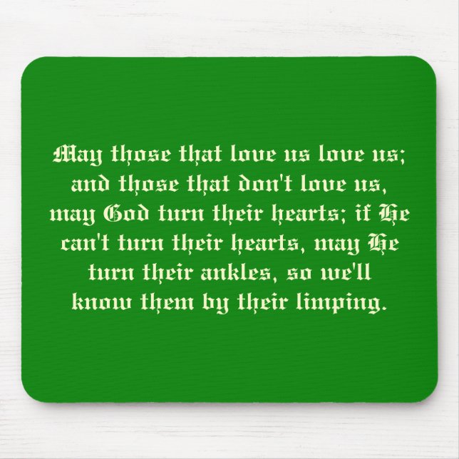 Maldição Irlandesa Mousepad (Frente)