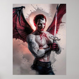 Maldito e bonito Vampiro Guerreiro Poster Art