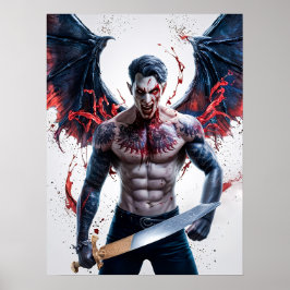 Maldito e bonito Vampiro Guerreiro Poster Art