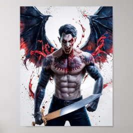 Maldito e bonito Vampiro Guerreiro Poster Art