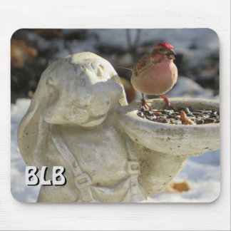 Male House Finch as suas iniciais Mouse Pad
