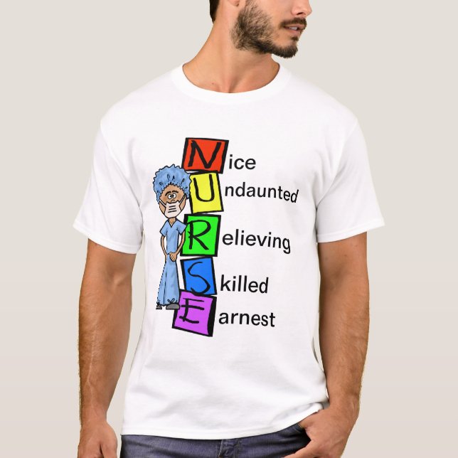 Male Surgical Nuse Na Camisa Do Acronymn Personali (Frente)