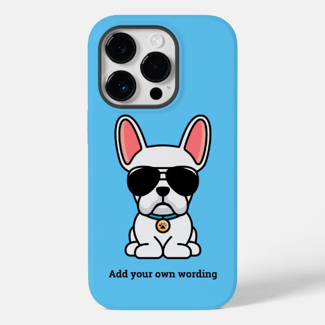 Male White Bulldog capas de iphone de Casal-Mate (Verso)