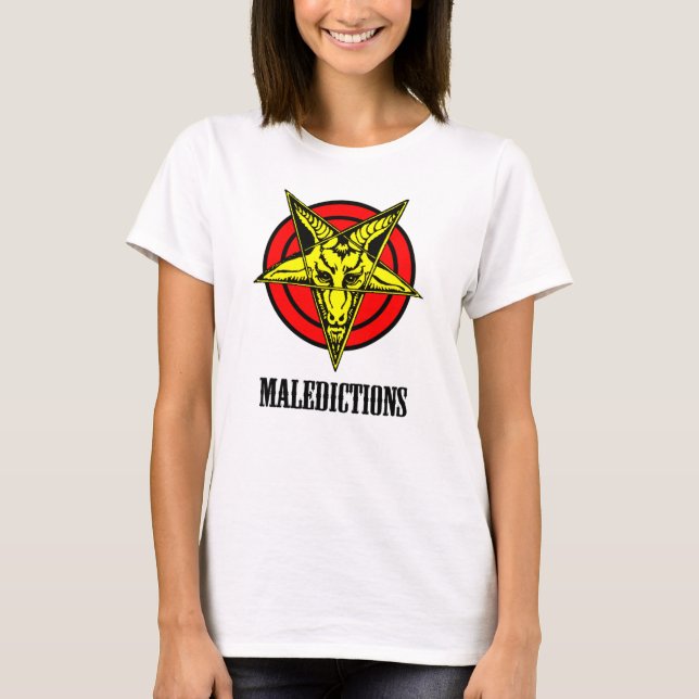 Maledicções Camiseta Branca de Mulheres (Frente)