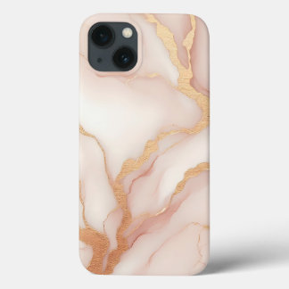 Maleta Blush Pink Marble iPhone 13 com Veias Doura