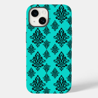 Maleta Damask Iphone - Teal Escuro