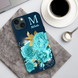 Maleta de Buquê de Rosa Azul Aqua