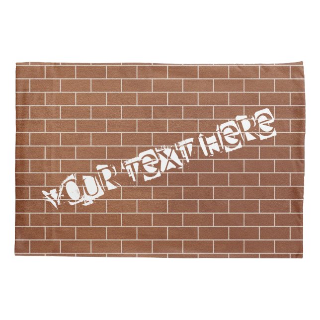 Maleta de Travesseiro de parede de tijolos com tex (Verso)