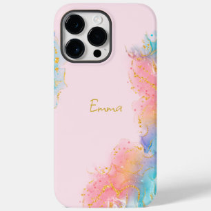 Maleta Dourada Blush Abstrato iPhone 14 Pro 14 Pro