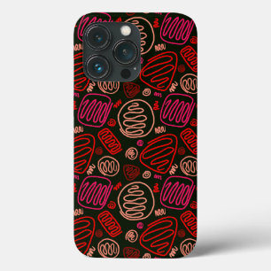 Maleta-Mate de Abstrato de Linha Rosa Vermelho