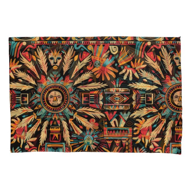 Maleta-padrão de "Aztec Dream" em Ciano Suave (Frente)