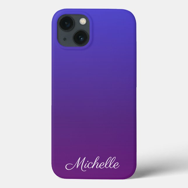 Maleta personalizada azul e roxa iPhon (Verso)