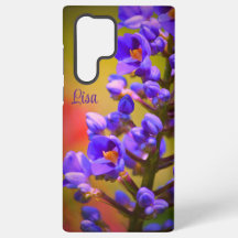 Maleta Samsung de Flor Roxo Personalizado