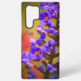 Maleta Samsung de Flor Roxo Personalizado