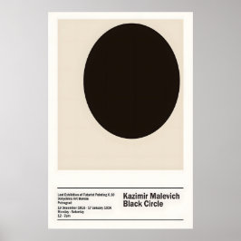 Malevich Círculo Preto Impressão Artística Suprema