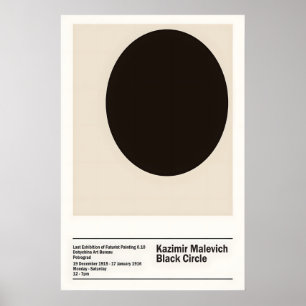 Malevich Círculo Preto Impressão Artística Suprema
