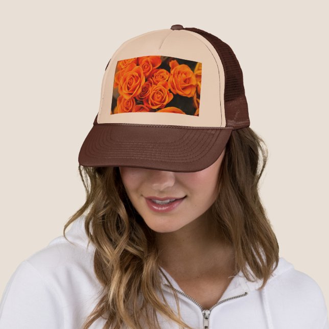 Malha Boné Laranja Malha Personalizada Rosa Marrom (In Situ)