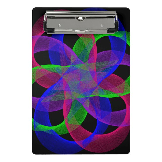 Malha de Duplo Laço Geométrica Prancheta Mini (Frente)