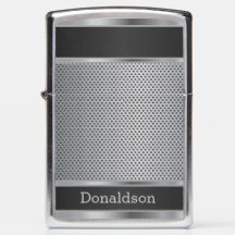 Malha de metal preta e prata