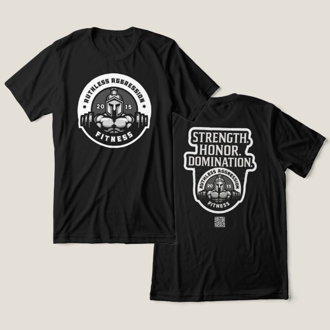 Malhação de Agressão sem Ruth Gym Tee # 1 (Design Frente e Verso)