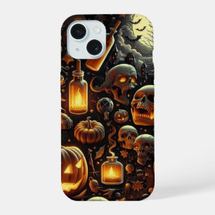 Malhas de Halloween, Morcegos, Árvores, Abóboras