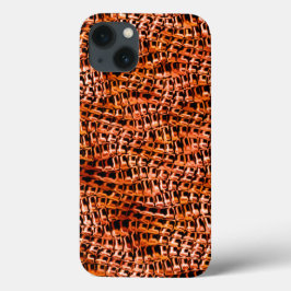 Malhas tortas e onduladas de juta de coral, vermel