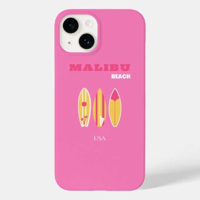 Malibu, Malibu Beach, California, Preppy, Pink (Verso)