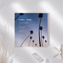 Malibu Palm Trees ・ Convite De Casamento ・ Boho Bl