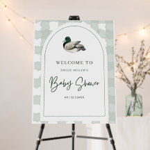 Mallard Duck Baby Shower Gender Neutral Green