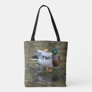 Mallard Duck em Creek - Tote Bag impresso