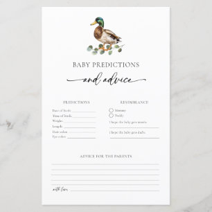 Mallard Duck Predicações de Bebê e Chá de fraldas