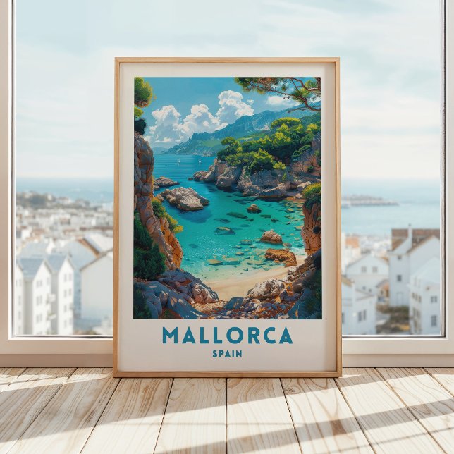 Mallorca Travel Poster Espanha Wall Art (Criador carregado)