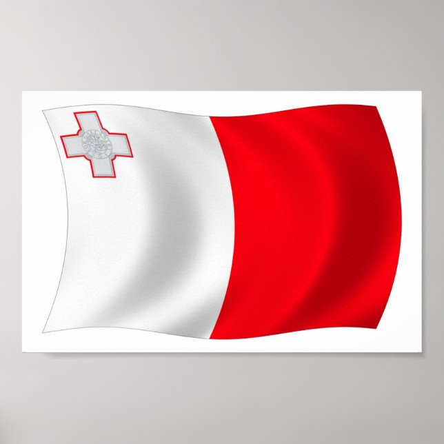 Malta Flag Poster Print (Frente)