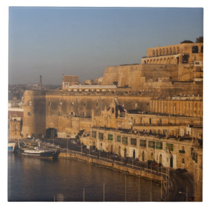 Malta, Valletta, vista do porto a partir de Lower