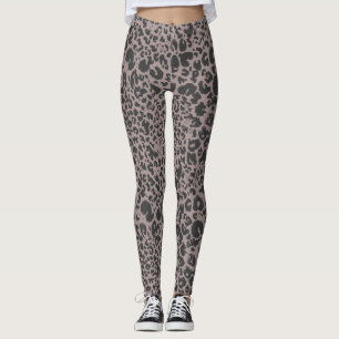 Malte Chocolate Animal Imprime Leggings femininas