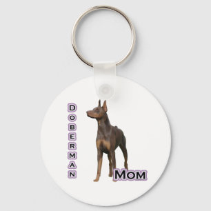 Mamã 4 do Doberman da oxidação - chaveiro