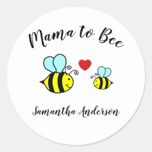 Mama Abelha - Adesivo Redondo