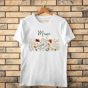 Mama Aquarela Flor Selvagem Bonito Floral