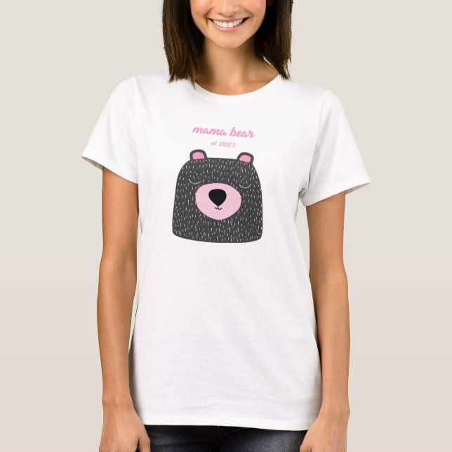 Mama Bear é Camiseta Personalizada Presente para N (Frente)