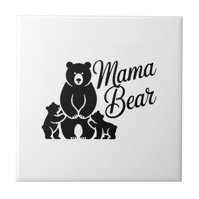 Mama Bear with Cubs Cute Family Bear (Frente)
