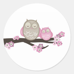 Mama Coruja & etiquetas do bebê {rosa}  