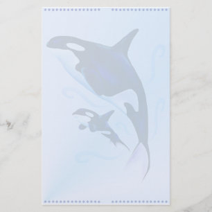 Mamã da orca e artigos de papelaria do bebê