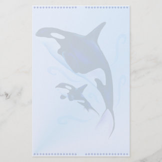 Mamã da orca e artigos de papelaria do bebê