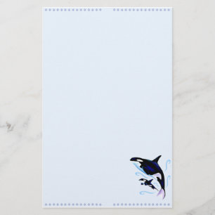 Mamã da orca e artigos de papelaria do bebê