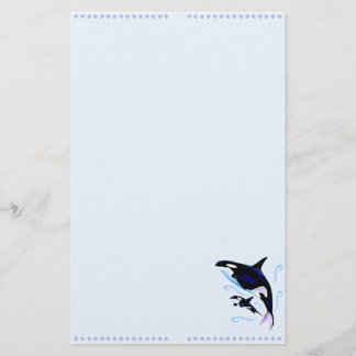 Mamã da orca e artigos de papelaria do bebê