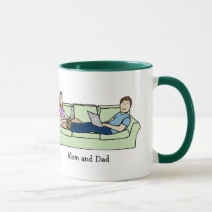 Mamã de Techie & caneca personalizada paizinho do
