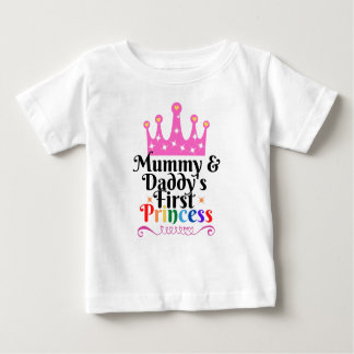 Mamã e Pai Princesa Princesa Bebê Camisa 6 meses